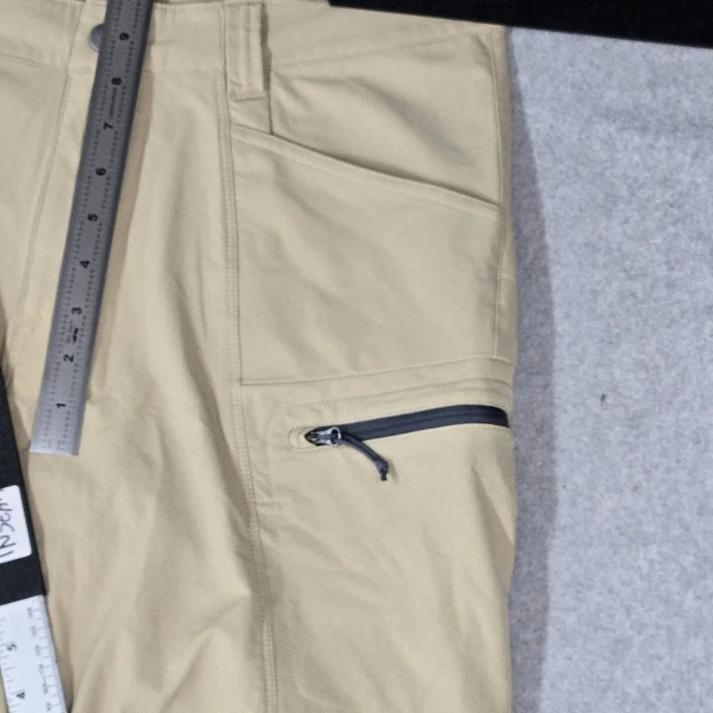 The North Face Men Activewear Shorts 32 Khaki Nylon Retrac Tech Cargo Zip Hiking